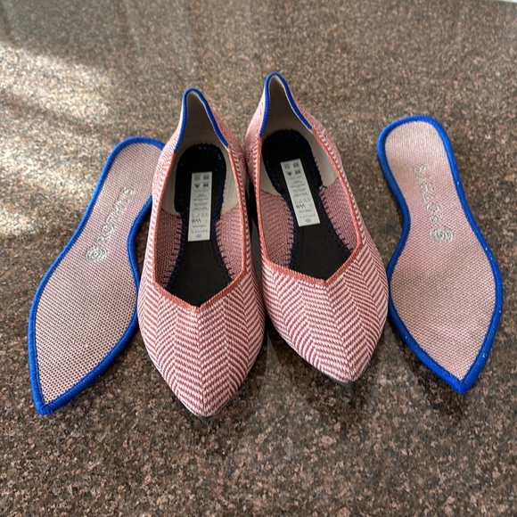 ROTHY’S LADIES AMBER METALLIC HERRING BONE FLATS-8 - Picture 8 of 9